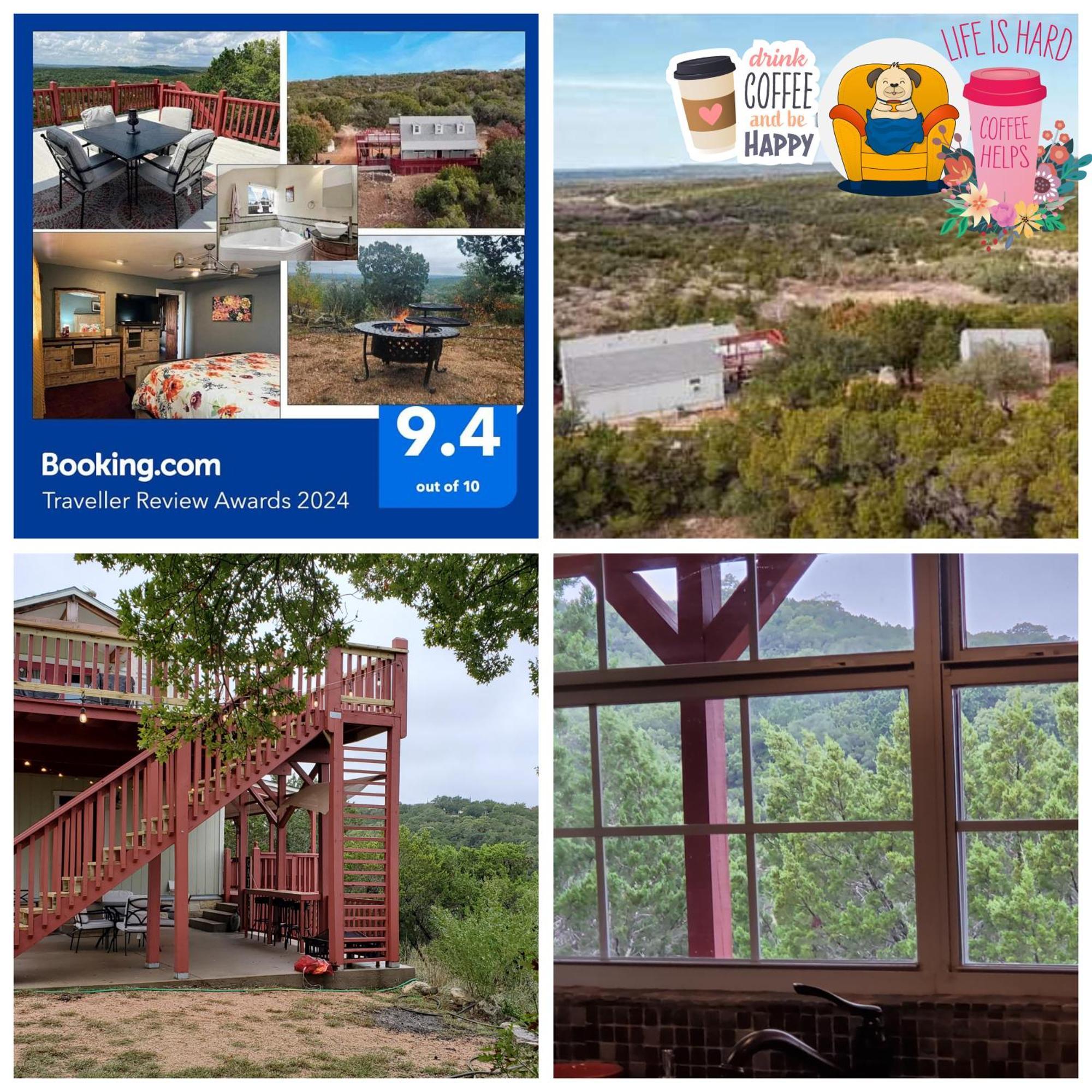 Entire 2Br 2Ba Hilltop View Home Sleeps 7 Pets 4 Acres Jacuzzi Central Ac Kingbeds Free Wifi-Parking Kitchen Washerdryer Starry Terrace Two Sunset Dining Patios Grill Stovetop Oven Fridge Onsitewoodedhiking Wildlife Coveredpatio4Pets & Birds Singing! Marble Falls Exteriér fotografie